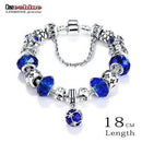 Bottom Price Promotion 2 Weeks LZESHINE Antique Silver Original Women Glass Charm Bracelet & Bangle Fit Charm Bracelet-PCBR0052 18cm-JadeMoghul Inc.