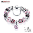 Bottom Price Promotion 2 Weeks LZESHINE Antique Silver Original Women Glass Charm Bracelet & Bangle Fit Charm Bracelet-PCBR0053 18cm-JadeMoghul Inc.