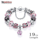 Bottom Price Promotion 2 Weeks LZESHINE Antique Silver Original Women Glass Charm Bracelet & Bangle Fit Charm Bracelet-PCBR0053 19cm-JadeMoghul Inc.