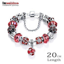 Bottom Price Promotion 2 Weeks LZESHINE Antique Silver Original Women Glass Charm Bracelet & Bangle Fit Charm Bracelet-PCBR0054 20cm-JadeMoghul Inc.