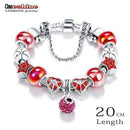 Bottom Price Promotion 2 Weeks LZESHINE Antique Silver Original Women Glass Charm Bracelet & Bangle Fit Charm Bracelet-PCBR0055 20cm-JadeMoghul Inc.