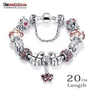 Bottom Price Promotion 2 Weeks LZESHINE Antique Silver Original Women Glass Charm Bracelet & Bangle Fit Charm Bracelet-PCBR0056 20cm-JadeMoghul Inc.