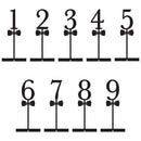 Bow Tie Acrylic Table Number - Black Number "3" (Pack of 1)-Table Planning Accessories-JadeMoghul Inc.