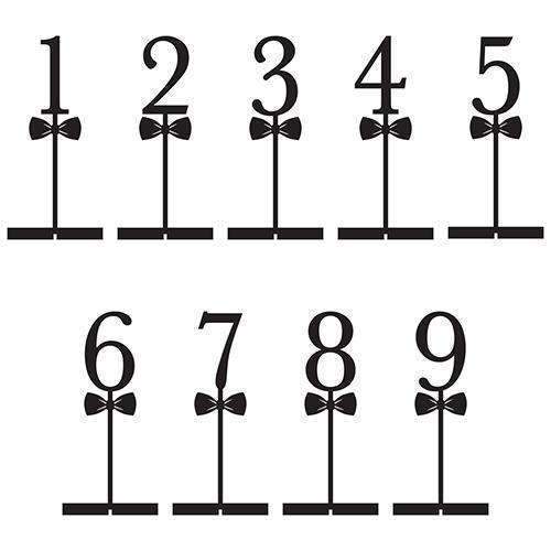 Bow Tie Acrylic Table Number - Black Number "4" (Pack of 1)-Table Planning Accessories-JadeMoghul Inc.