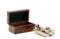 Boxes Wooden Box - 1.75" x 4" x 1.25" Opera Glasses with Mop in Wood Box HomeRoots