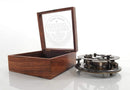 Boxes Wooden Box - 5" x 5" x 4" Sundial Compass in Wood Box - Large HomeRoots