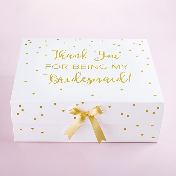 Boy Wedding / Ring bearer Thank You For Being My Bridesmaid Kit Gift Box (White) Kate Aspen