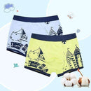 Boys 2 Pcs Soft Organic Cotton Printed Boxer Shorts-N03 GB-4T-JadeMoghul Inc.
