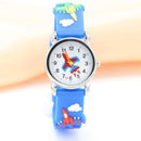Boys 3D Cartoon Silicone Quartz 3 D Aircraft Wrist Watch-dark blue-JadeMoghul Inc.