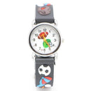 Boys 3D Cartoon Silicone Quartz Sports Ball Wrist Watch-black-JadeMoghul Inc.