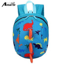 Boys Cute Cartoon Dinosaur Backpack-Sky Blue-JadeMoghul Inc.