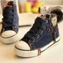 Boys Denim Canvas Running shoes With Zipper Closure-Dark blue-8.5-JadeMoghul Inc.