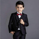 Boys Formal Pants And Coat Set-black 5 pcs-3T-JadeMoghul Inc.