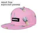 Boys Fruit Pattern Snapback Baseball Cap-Adult Pink BoLuo-JadeMoghul Inc.