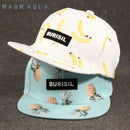 Boys Fruit Pattern Snapback Baseball Cap-Adult White Banana-JadeMoghul Inc.