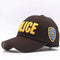 Boys High Quality Cotton Embroidered Police Baseball Caps-Coffee-JadeMoghul Inc.