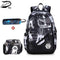 Boys Large Capacity Waterproof Multi pocket Backpack Set-C4-JadeMoghul Inc.