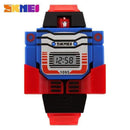 Boys LED Digital Detachable Robot Transformation Wristwatch-Red-JadeMoghul Inc.