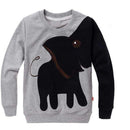 Boys Long Sleeved Elephant Design Sweater-Grey-3T-JadeMoghul Inc.
