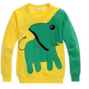 Boys Long Sleeved Elephant Design Sweater-Yellow-3T-JadeMoghul Inc.