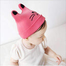 Boys Machine Knitted Cat Cap-Rose-JadeMoghul Inc.