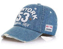Boys New High Quality Distressed Denim Embroidered Baseball Hat-Adult 1-JadeMoghul Inc.