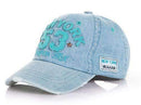 Boys New High Quality Distressed Denim Embroidered Baseball Hat-Adult 2-JadeMoghul Inc.
