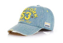 Boys New High Quality Distressed Denim Embroidered Baseball Hat-Adult-JadeMoghul Inc.