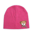 Boys Polka Dot Bear Print Cotton Beanie Hat-M-JadeMoghul Inc.