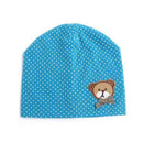 Boys Polka Dot Bear Print Cotton Beanie Hat-QL-JadeMoghul Inc.