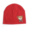 Boys Polka Dot Bear Print Cotton Beanie Hat-Red-JadeMoghul Inc.
