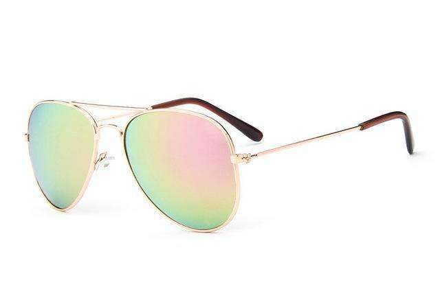 Boys Reflector Aviator Sunglasses With 100%UV Protection-C10 Gold frame pink-JadeMoghul Inc.