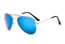 Boys Reflector Aviator Sunglasses With 100%UV Protection-C3 Silver frame blue-JadeMoghul Inc.
