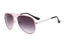 Boys Reflector Aviator Sunglasses With 100%UV Protection-C7 Pink frame Grey-JadeMoghul Inc.
