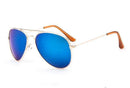 Boys Reflector Aviator Sunglasses With 100%UV Protection-C9 Gold frame blue-JadeMoghul Inc.