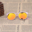 Boys Round shape Aviator Style Sun Glasses With 100% UV 400 Protection-Gold-JadeMoghul Inc.