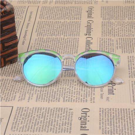Boys Round shape Aviator Style Sun Glasses With 100% UV 400 Protection-Green-JadeMoghul Inc.