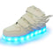 Boys USB Charging LED Light Up Shoes With Wing Design-White 1-1-JadeMoghul Inc.