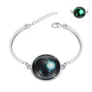 Bracelets Noctilucent Series Unisex Aesthetic Capricornus Pattern Silver Plated Bracelet TIY