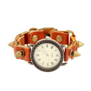Bracelets Retro Rivert Pendant Leather Bracelet Watch TIY