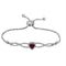 Bracelets Sterling Silver Womens Round Lab-Created Ruby Diamond Bolo Bracelet 1-2 Cttw JadeMoghul