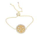 Summer Creative Orange Lemon Pattern Exquisite Zircon Brass Chain Bracelet