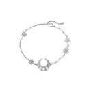 Bracelets Summer Nature Element Moon Star Shaped Rhinestone Decor Chain Bracelet TIY