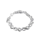 Unisex Popular Circumvolute Dragon Shape Silver Plated Copper Bracelet