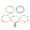 Bracelets Vintage Boho Style Women Multicolor Beads Tassel Multilayer Bracelets Set TIY