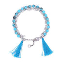 Women Simple Freshing Design Fashion Double Layers Beaded Tassel Bracelets