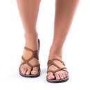 Braided Summer Flip Flops-Turquoise-red-offwhi-6-JadeMoghul Inc.