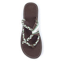 Braided Summer Flip Flops-Turquoise-taupe-whit-6-JadeMoghul Inc.
