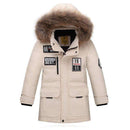 Brand Fashion Children's Down Jackets/coat winter fur Big boy Coat thick duck Down feather jacket Outerwear cold winter-40degree-Beige-6-JadeMoghul Inc.