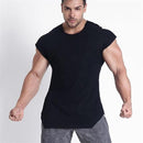 Brand Gyms Tank Top Mens Sleeveless t shirts Summer Cotton Slim Fit Men Clothing Bodybuilding Undershirt Golds Fitness tops tees-Black-M-JadeMoghul Inc.